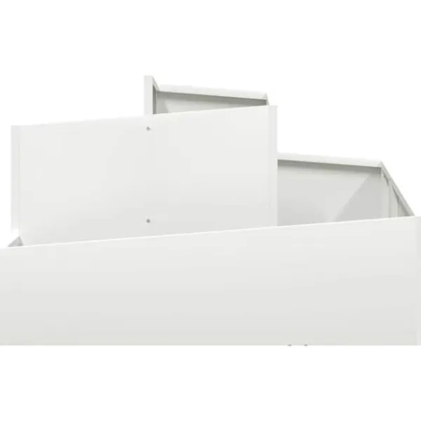 Krukker & Plantebeholdere^Moderne blomsterkrukke i stål - Indendørs & udendørs | Farve: Hvid | Størrelse: 80x80x50 cm