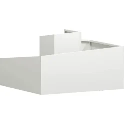 Krukker & Plantebeholdere^Moderne blomsterkrukke i stål - Indendørs & udendørs | Farve: Hvid | Størrelse: 80x80x50 cm
