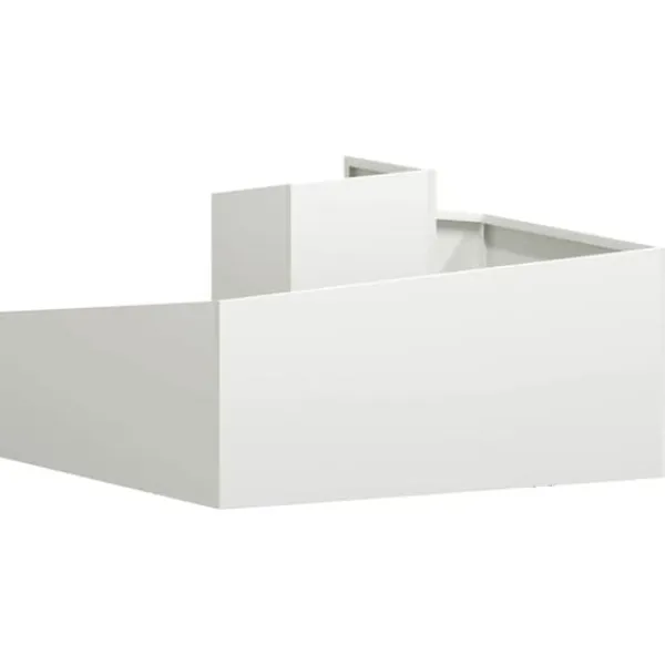 Krukker & Plantebeholdere^Moderne blomsterkrukke i stål - Indendørs & udendørs | Farve: Hvid | Størrelse: 80x80x50 cm