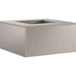 Pejse^Moderne bålsted i forvitret stål - Rektangulært ildsted | Størrelse: 60x60x30 cm