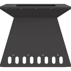Clearance Moderne bålsted i koldvalset stål - Firkantet design | Størrelse: 48 x 48 x 40 cm | Farve: Sort Pejse