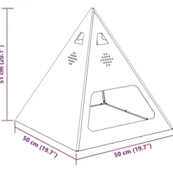 New Moderne bålsted i stål - Pyramideformet design | Størrelse: 50x50x51 cm | Farve: Brun Pejse
