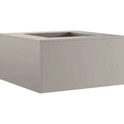 Pejse^Moderne bålsted i stål - Rektangulært udendørs ildsted | Størrelse: 80x80x40 cm | Farve: Brun