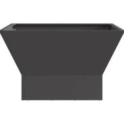 Brændeovne^Moderne bålsted i stål 60x60x35 cm - Udendørs ildsted | Farve: Sort
