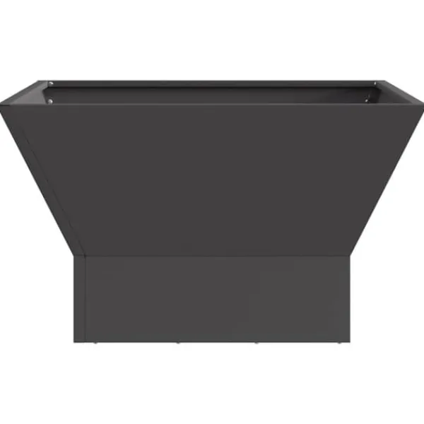 Brændeovne^Moderne bålsted i stål 60x60x35 cm - Udendørs ildsted | Farve: Sort