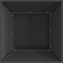 Brændeovne^Moderne bålsted i stål 60x60x35 cm - Udendørs ildsted | Farve: Sort