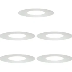 Træ^Moderne dekorativ trækrukke 5 pcs - Flade træ ringe | Størrelse: Ø30/60 cm | Farve: Sølv