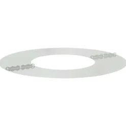 Træ^Moderne dekorativ trækrukke 5 pcs - Flade træ ringe | Størrelse: Ø30/60 cm | Farve: Sølv