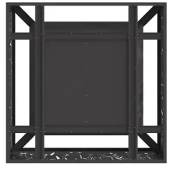 Outlet Moderne firkantet bålsted i koldvalset stål | Størrelse: 80x80x30 cm | Farve: Sort Pejse