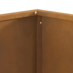 Outlet Moderne firkantet bålsted - Bålplads til udendørs brug | Farve: Brun | Størrelse: 60x60x40 cm Pejse