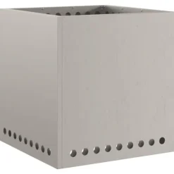 Best Moderne firkantet bålsted i forvitret stål | Størrelse: 48x48x50 cm | Farve: Brun Pejse
