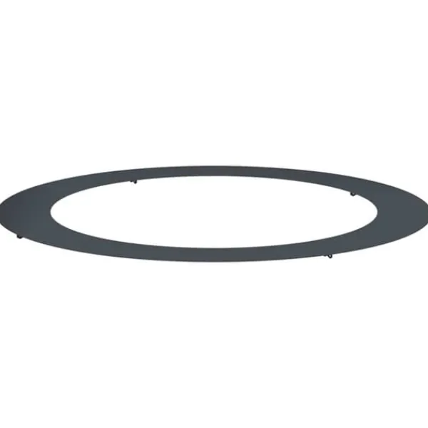 Buskads^Moderne flad træring i stål - Dekorativ rund krukke | Diameter: Ø90/120 cm | Farve: Antracit