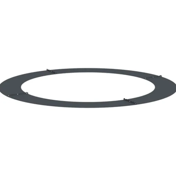 Buskads^Moderne flad træring i stål - Dekorativ rund krukke | Diameter: Ø90/120 cm | Farve: Antracit