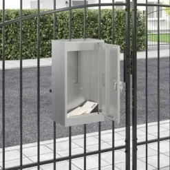 Online Moderne galvaniseret stål postkasse - Rektangulær design | Farve: Sort | Størrelse: 30x23x55 cm Postkasser & Brevindkast