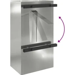 Online Moderne galvaniseret stål postkasse - Rektangulær design | Farve: Sort | Størrelse: 30x23x55 cm Postkasser & Brevindkast