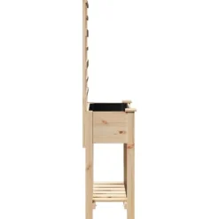 Plantningsbænke^Moderne havekasse med espalier og hylde - Rektangulær | Farve: Beige | Størrelse: 71x38x152 cm