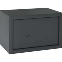 Clearance Moderne metal sikkerhedsboks med lås - Sikkerhed til kontoret | Størrelse: 20x31x20 cm | Farve: Grå Pengeskabe