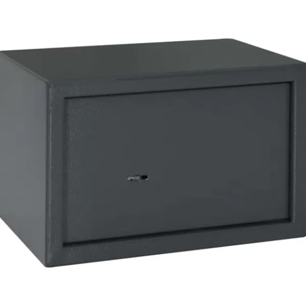 Clearance Moderne metal sikkerhedsboks med lås - Sikkerhed til kontoret | Størrelse: 20x31x20 cm | Farve: Grå Pengeskabe