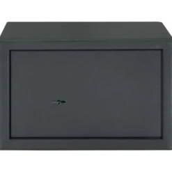 Clearance Moderne metal sikkerhedsboks med lås - Sikkerhed til kontoret | Størrelse: 20x31x20 cm | Farve: Grå Pengeskabe