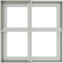 Krukker & Plantebeholdere^Moderne metalhavekrukke i galvaniseret stål - Rektangulær | Størrelse: 100x100x60 cm | Farve: Sølv
