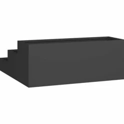 Plantningsbænke^Moderne metalhavekrukke i stål - Designet til udendørs brug | Størrelse: 90x90x35 cm | Farve: Sort