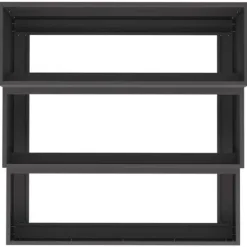Plantningsbænke^Moderne metalhavekrukke i stål - Designet til udendørs brug | Størrelse: 90x90x35 cm | Farve: Sort