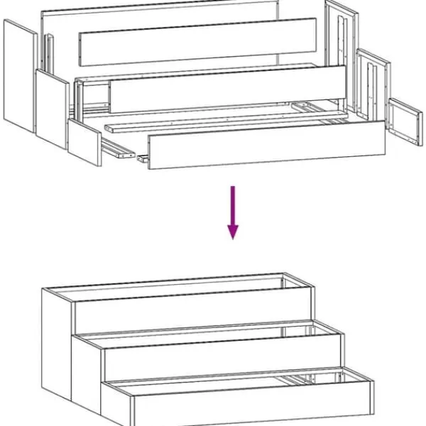 Plantningsbænke^Moderne metalhavekrukke i stål - Designet til udendørs brug | Størrelse: 90x90x35 cm | Farve: Sort
