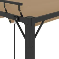 Buer, Spalier, Lysthuse Uden Tag^Moderne pavillon med lameltag 3x3 m - Robust aluminiumsramme | Farve: Gråbrun