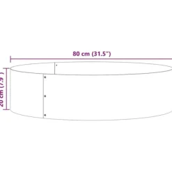 Krukker & Plantebeholdere^Moderne plante stativ i stål - 5-delt havekrukker | Farve: Antracit | Størrelse: 80x80x20 cm