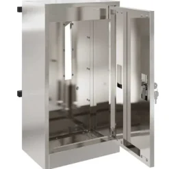 Postkasser & Brevindkast^Moderne postkasse i rustfrit stål - Rektangulær | Farve: Sort | Størrelse: 30x23x55 cm