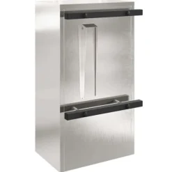 Postkasser & Brevindkast^Moderne postkasse i rustfrit stål - Rektangulær | Farve: Sort | Størrelse: 30x23x55 cm