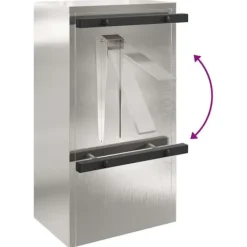 Postkasser & Brevindkast^Moderne postkasse i rustfrit stål - Rektangulær | Farve: Sort | Størrelse: 30x23x55 cm