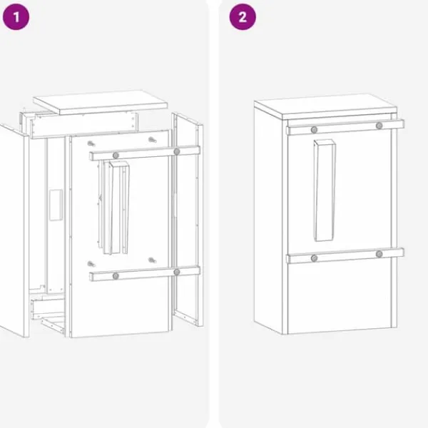 Postkasser & Brevindkast^Moderne postkasse i stål - Rektangulær olivengrøn | Størrelse: 30x23x55 cm