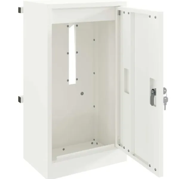 New Moderne postkasse i stål - Rektangulær design | Farve: Hvid | Størrelse: 30x23x55 cm Postkasser & Brevindkast
