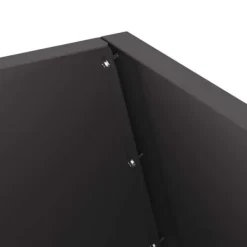Pejse^Moderne rektangulær bålsted i koldvalset stål | Farve: Sort | Størrelse: 50x50x100 cm