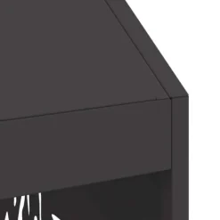 Pejse^Moderne rektangulær bålsted i koldvalset stål | Farve: Sort | Størrelse: 50x50x100 cm