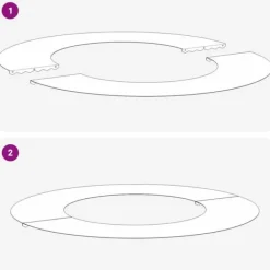 Online Moderne rund træring i galvaniseret stål | Diameter: Ø40/70 cm | Farve: Sølv Buskads