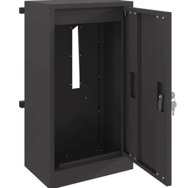 Postkasser & Brevindkast^Moderne stål postkasse - Rektangulær og vandafvisende | Farve: Sort | Størrelse: 30x23x55 cm