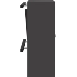 Postkasser & Brevindkast^Moderne stål postkasse - Rektangulær og vandafvisende | Farve: Sort | Størrelse: 30x23x55 cm
