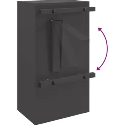 Postkasser & Brevindkast^Moderne stål postkasse - Rektangulær og vandafvisende | Farve: Sort | Størrelse: 30x23x55 cm