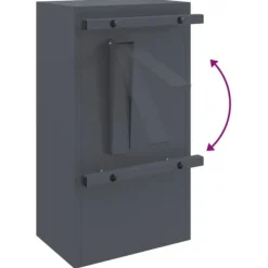Hot Moderne stål postkasse - Sikker og vandafvisende | Farve: Antracit | Størrelse: 30x23x55 cm Postkasser & Brevindkast