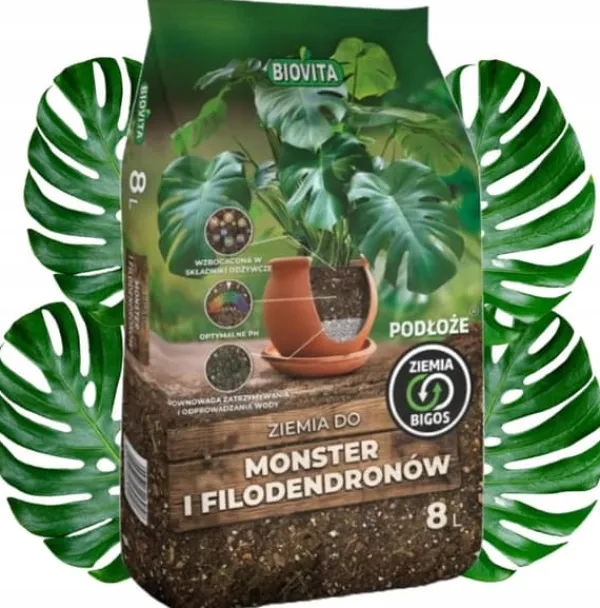 Jord & Sand^Monstera og Philodendron Jord Bigos 8L Professionelt Substrat