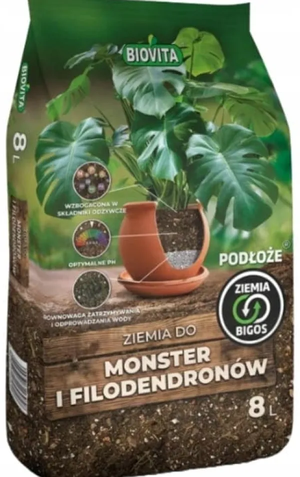 Jord & Sand^Monstera og Philodendron Jord Bigos 8L Professionelt Substrat