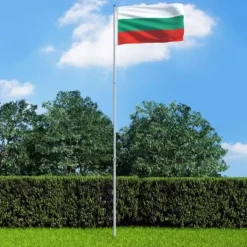 Flag & Vindposer^Mooistoerwonen Flag med flagstang Bulgarien 6 m aluminium