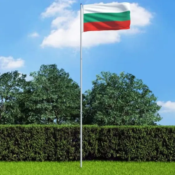 Flag & Vindposer^Mooistoerwonen Flag med flagstang Bulgarien 6 m aluminium