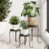 New Mosaik planteborde i 3 stk. - Keramisk top | Farve: Sort og Hvid Plantestativer