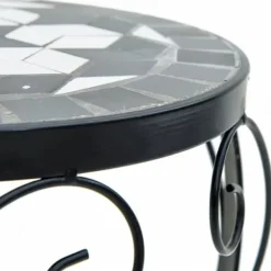 New Mosaik planteborde i 3 stk. - Keramisk top | Farve: Sort og Hvid Plantestativer