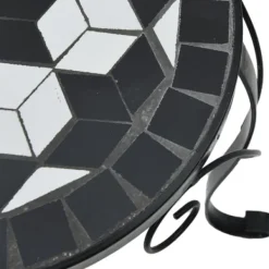 New Mosaik planteborde i 3 stk. - Keramisk top | Farve: Sort og Hvid Plantestativer