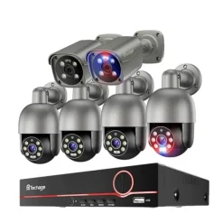 Hot 8MP Sikkerhedskamerasystem, Natvision, AI Detektion, To-Vejs Lyd, Sikkerhedsmonitorer & Videokameraer