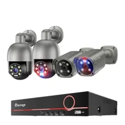 Sikkerhedsmonitorer & Videokameraer^8MP Sikkerhedskamerasystem, Natvision, AI Detektion, To-Vejs Lyd,